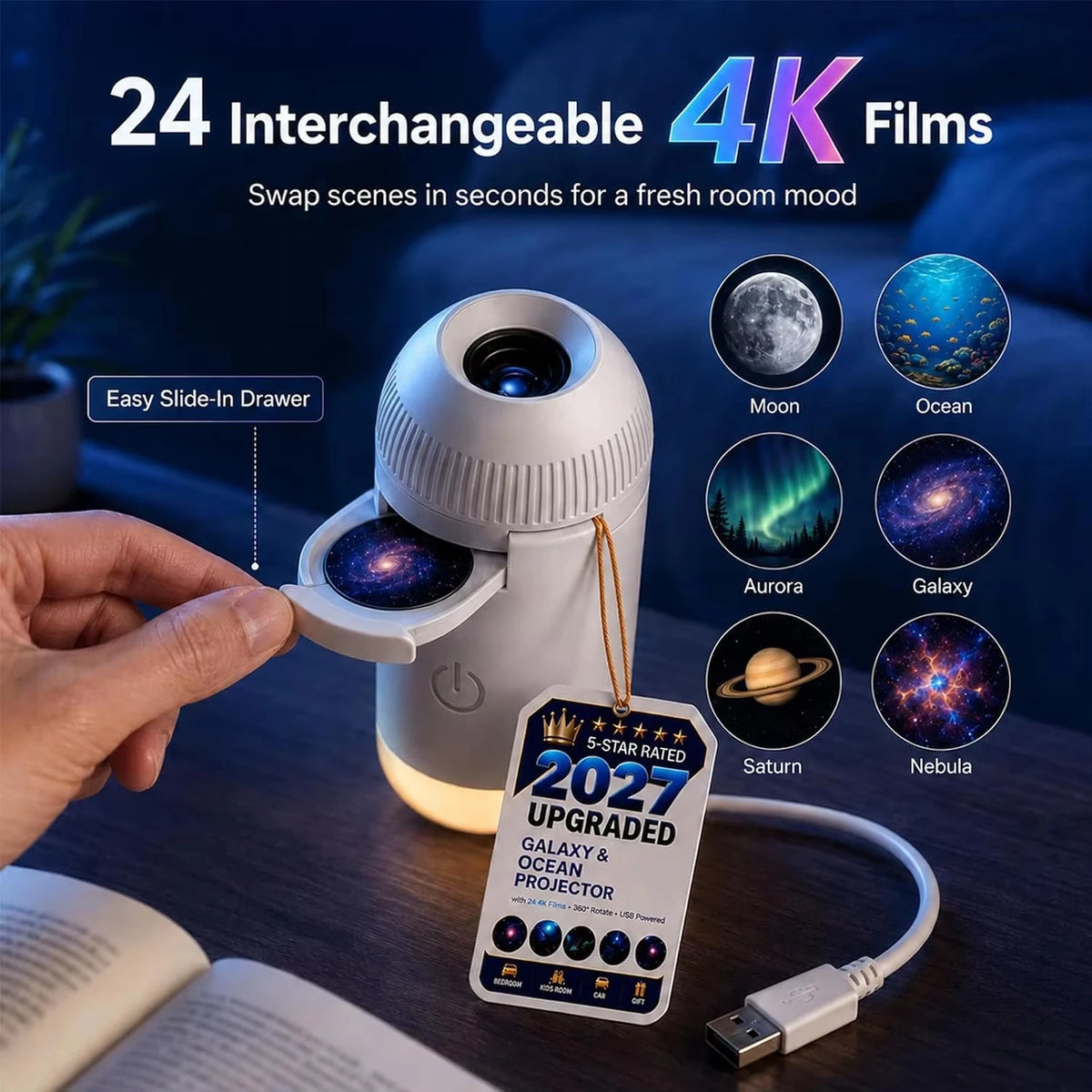 CosmoGlow™ Cosmic Sky Projector